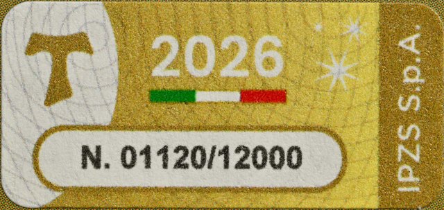 Italien 2026 800. Todestag von San Francesco d'Assisi – Zertifikat