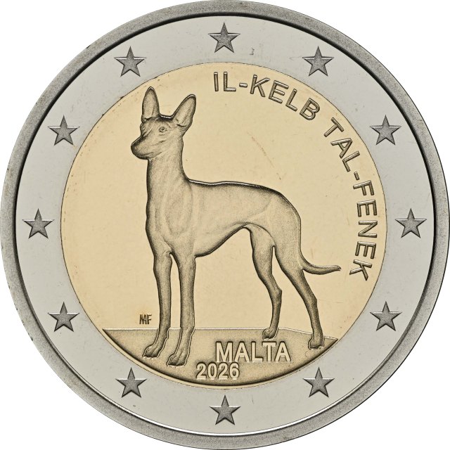 Malta 2026 Pharaonenhund (Serie: Einheimische Arten) – Rückseite
