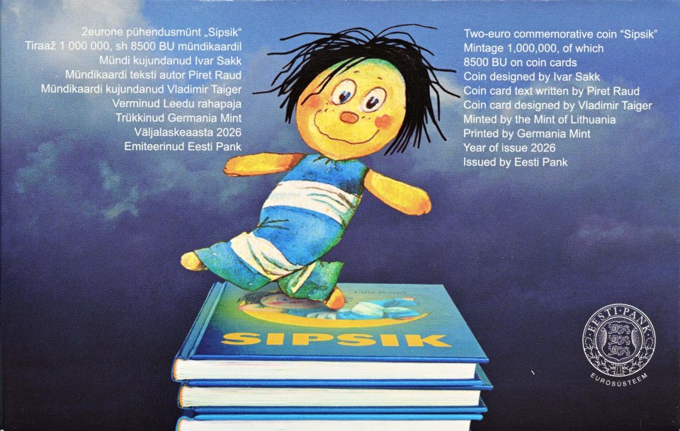 Estland 2026 Sipsik (Kinderbuchfigur) – Zertifikat