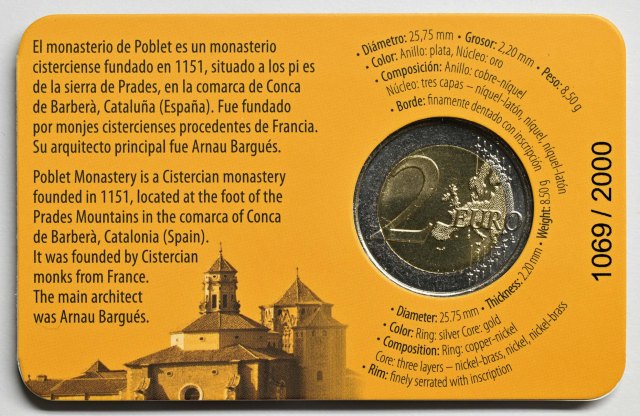 Spanien 2026 UNESCO-Weltkulturerbe-Serie 17. Ausgabe Kloster Poblet – Zertifikat