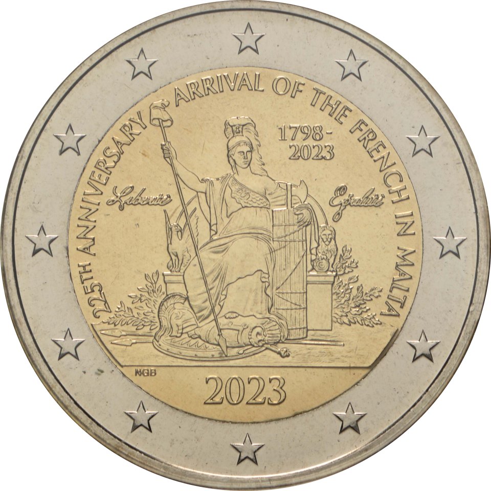 Malta 2023 Napoléon Bonaparte und die Franzosen auf Malta – Rückseite