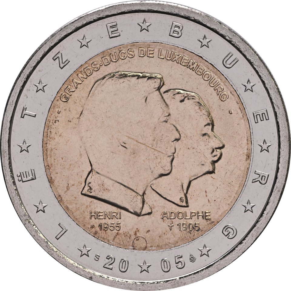 Luxemburg 2005 Großherzöge Henri und Adolphe – Rückseite