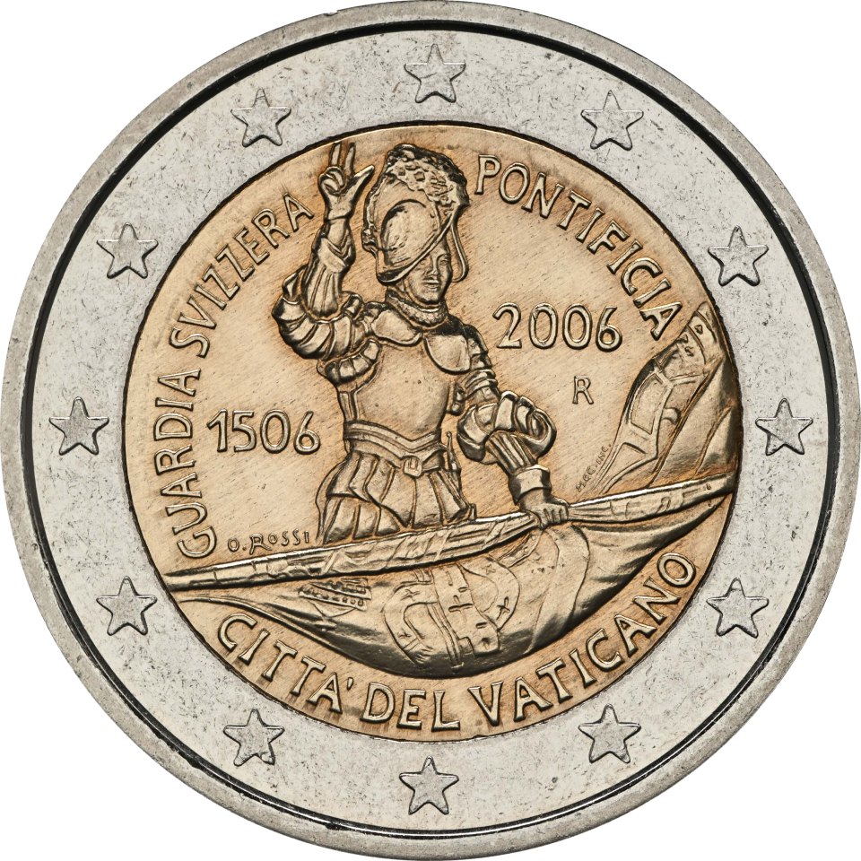 Vatikan 2006 500 Jahre Schweizer Garde – Rückseite
