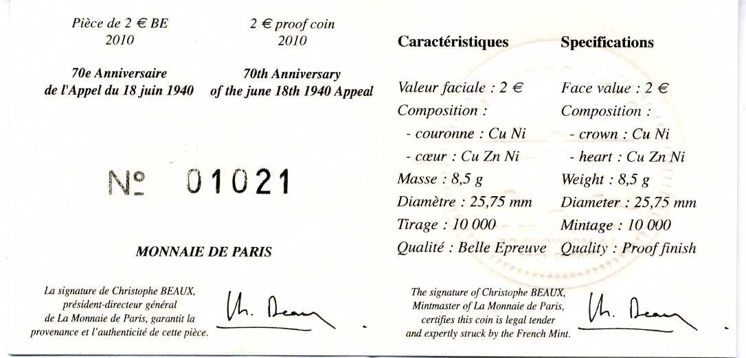 2 euros Proof