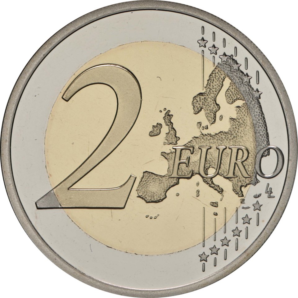 2 Euro PP in WMF Coincard mit Unterschrift des Designers