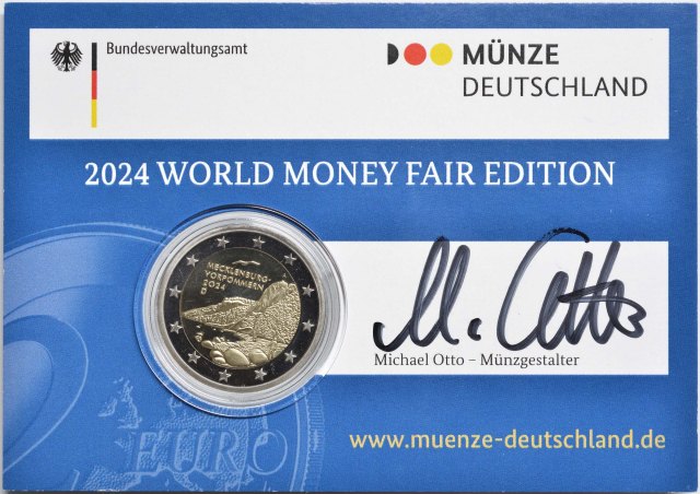 2 Euro PP in WMF Coincard mit Unterschrift des Designers