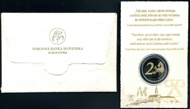 2 Euro PP-Münzkarte im Umschlag