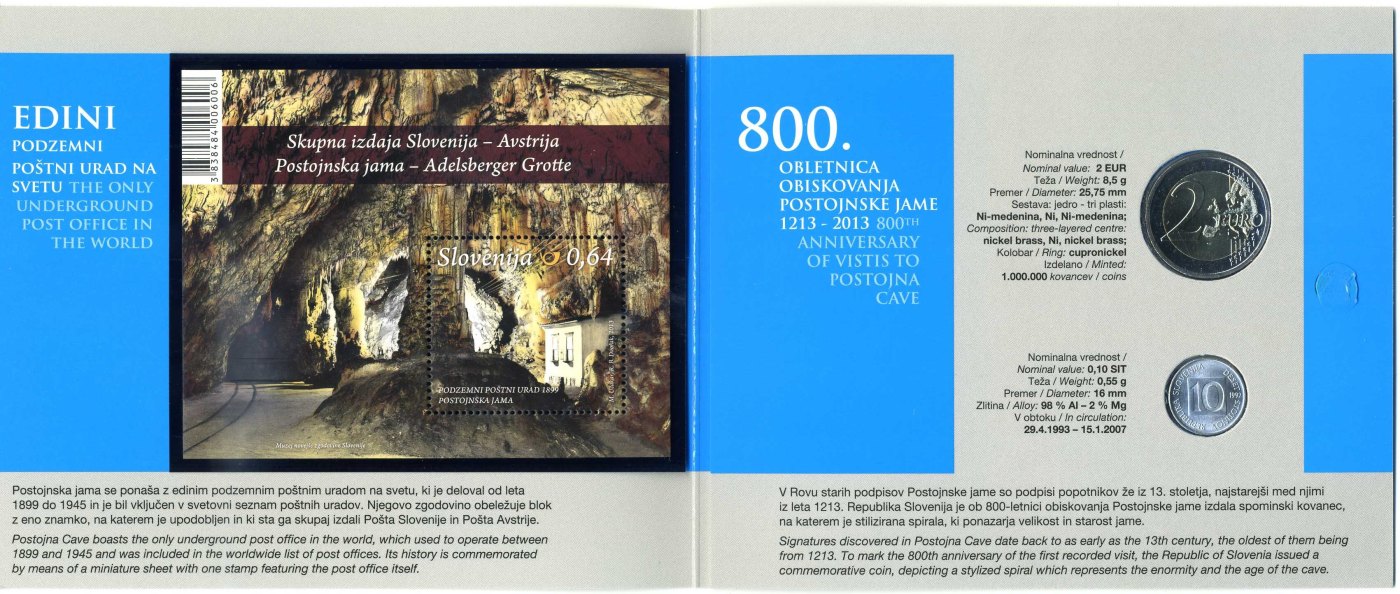 Carta numismática de Postojska Jama