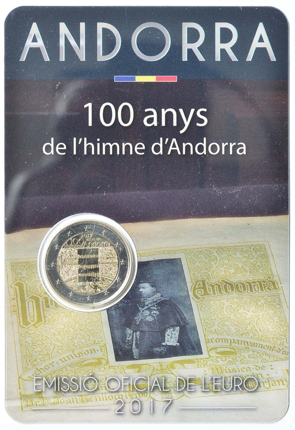 Andorra 2017 – 100 Jahre Hymne Andorras · 2-Euro-Gedenkmünze