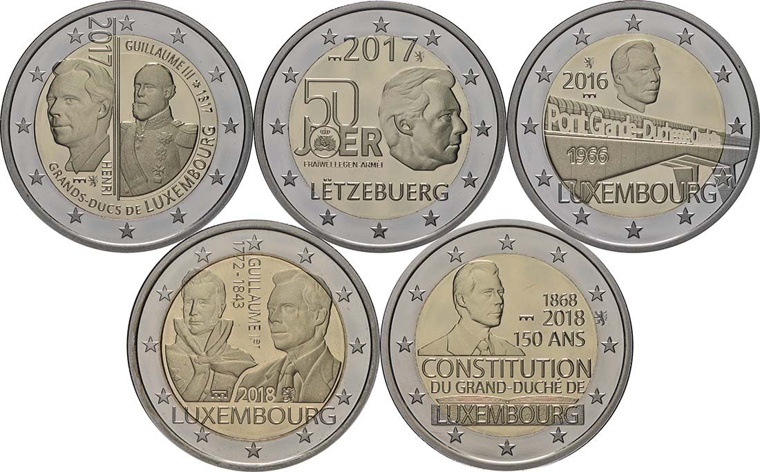 2 euros Proof (5.º set Proof 2016 - 2018)