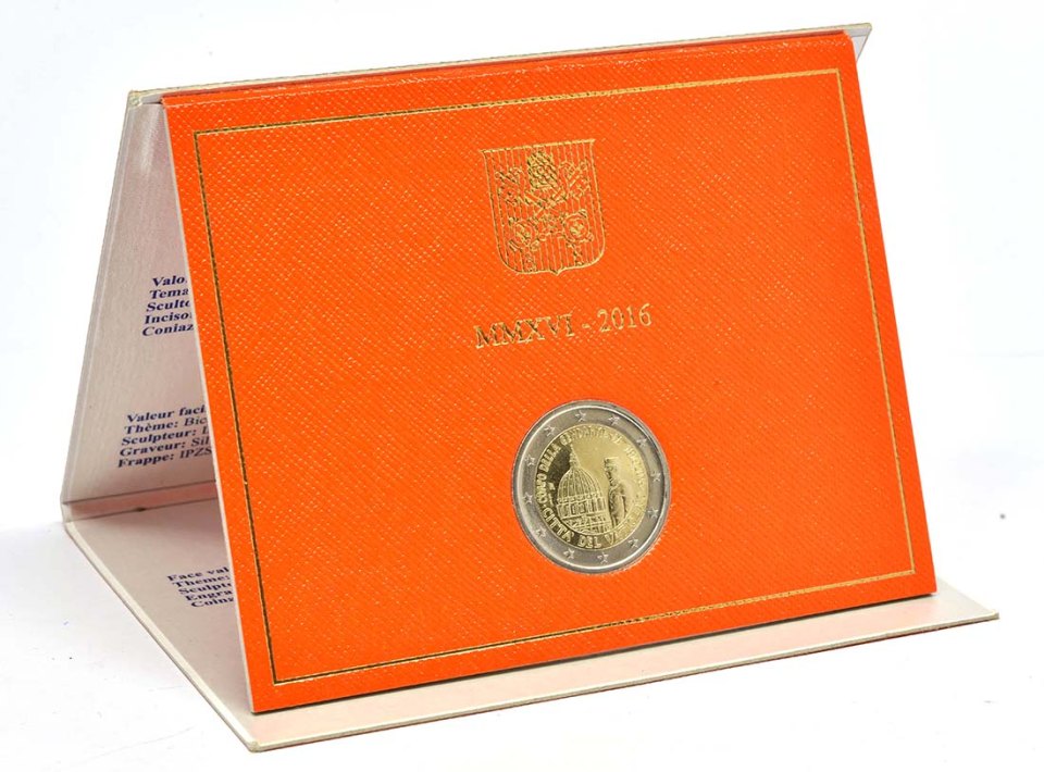 Vatikan 2016 – 200 Jahre vatikanische Gendarmerie · 2-Euro-Gedenkmünze