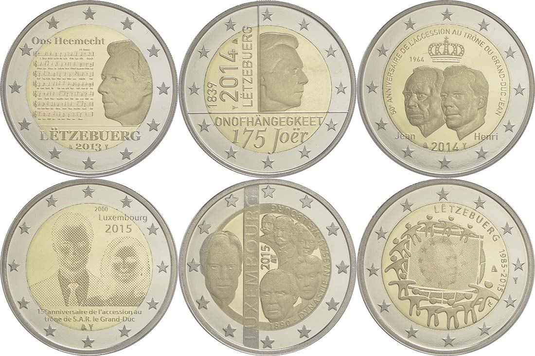 2 euros proof (3.er set proof 2013-2015)