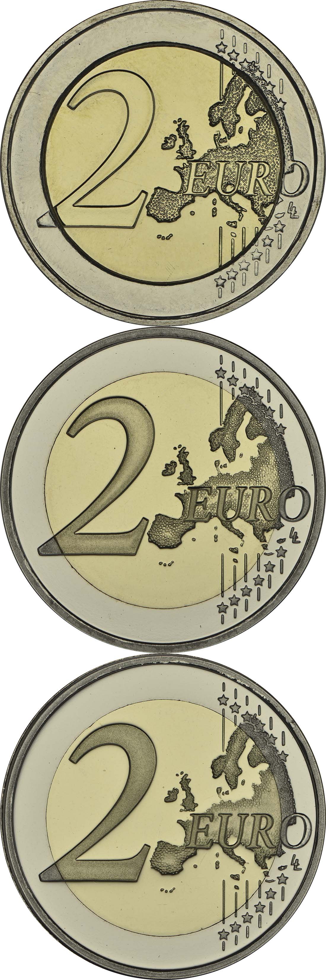 2 euros proof, set combinado