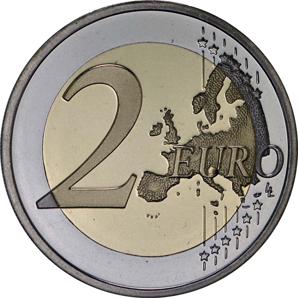 2 Euro PP-Münzkarte im Umschlag