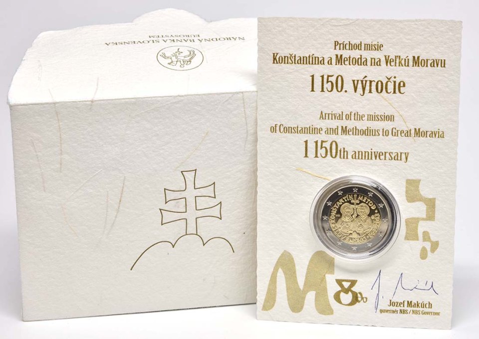2 Euro PP-Münzkarte im Umschlag