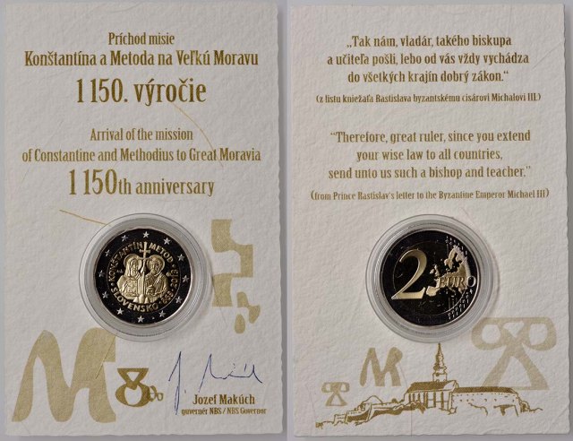 2 Euro PP-Münzkarte im Umschlag