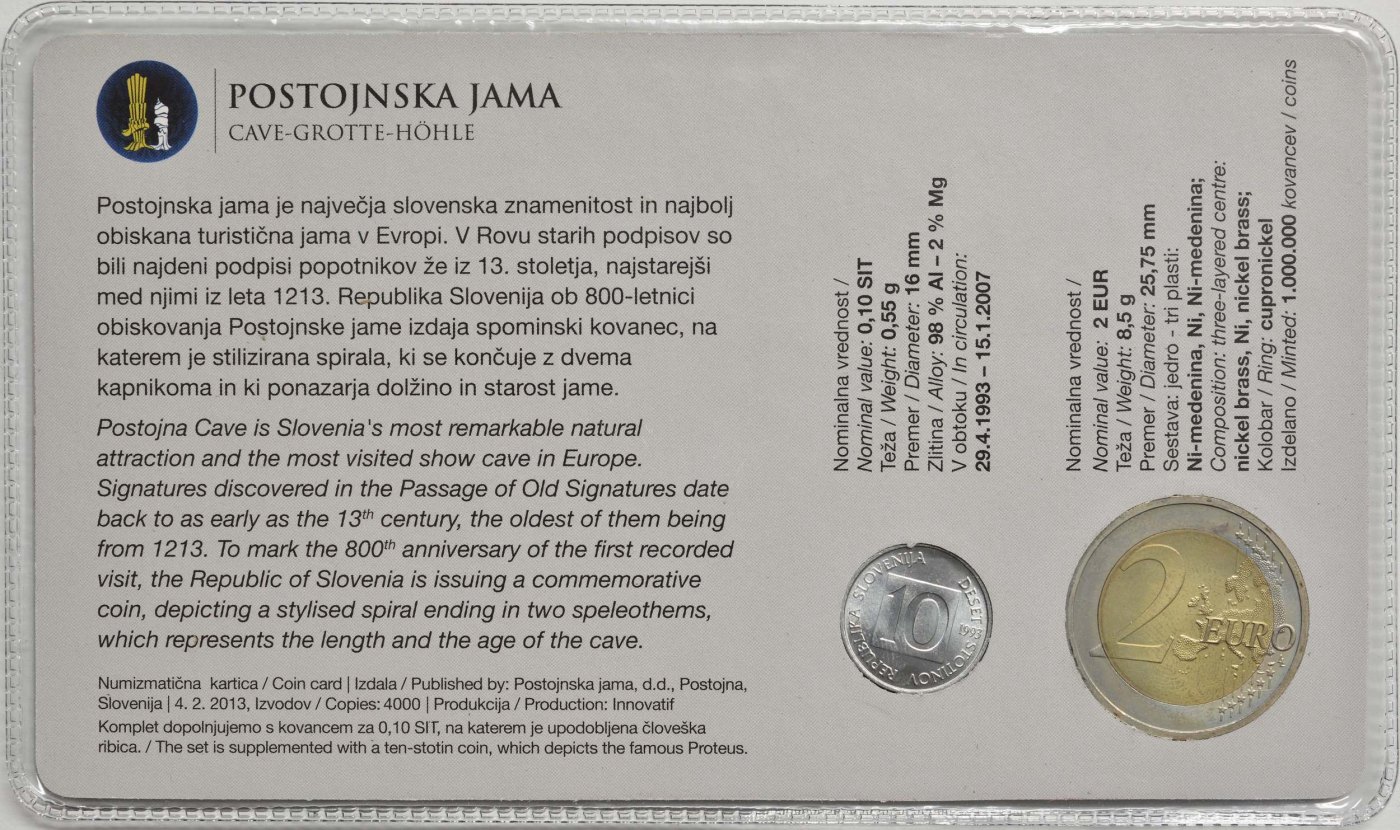 Coincard da Postojska Jama