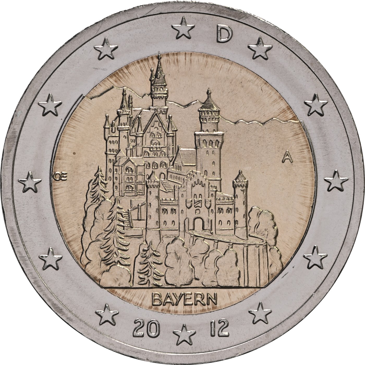 Deutschland 2012 Bayern, Schloss Neuschwanstein – Rückseite