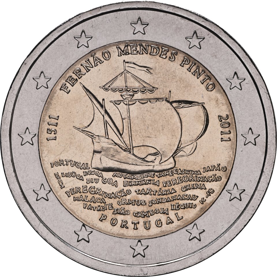 2-Euro-Münze Portugal 2011: 500. Geburtstag von Fernão Mendes Pinto