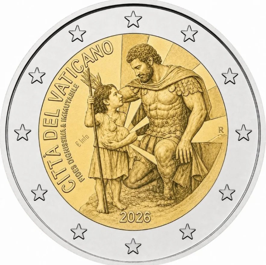Vatikan 2026 – Magisterium von Papst Leo XIV. · 2-Euro-Gedenkmünze Rückseite
