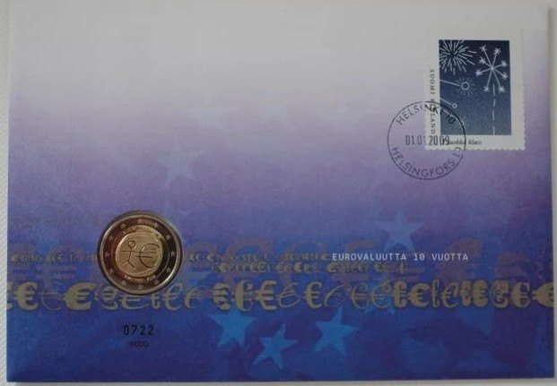 Carta numismática con moneda de fondo espejo