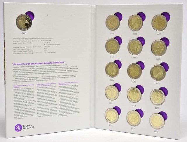 2 Euro, 16er Set 2004-2014