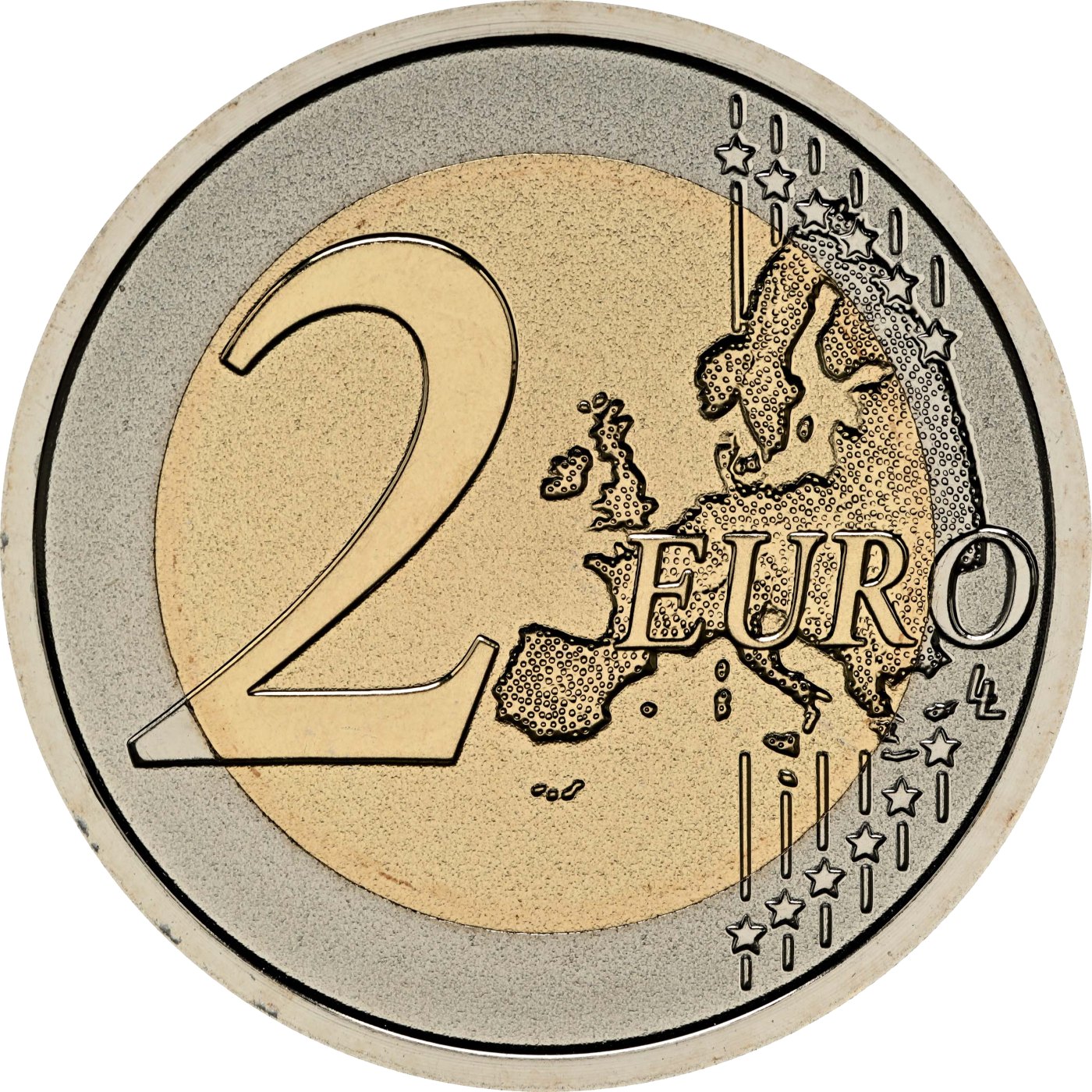 2 Euro Proof Reverse