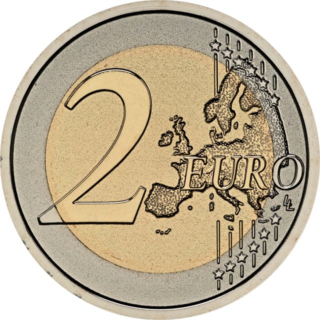 2 Euro Proof Reverse