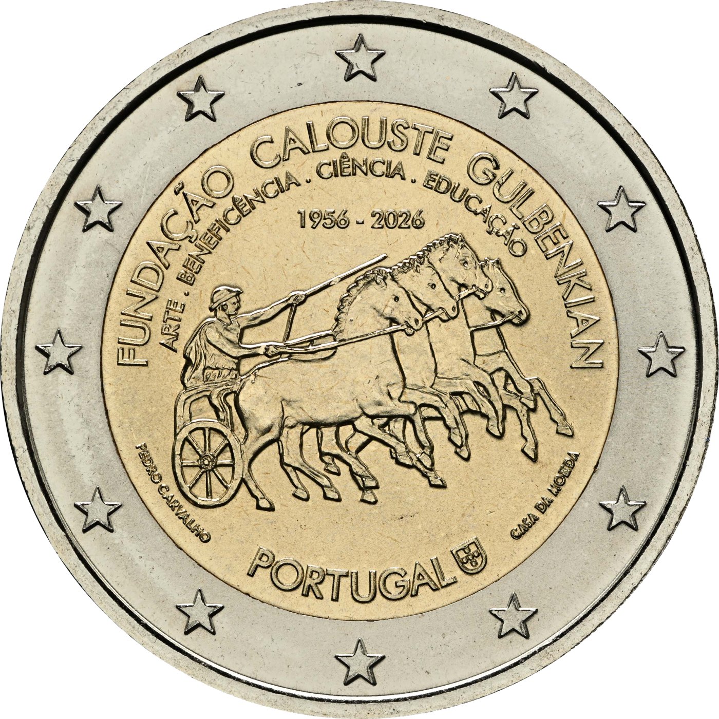 Portugal 2026 – 70 years of the Calouste Gulbenkian Foundation · 2 Euro commemorative coin Reverse
